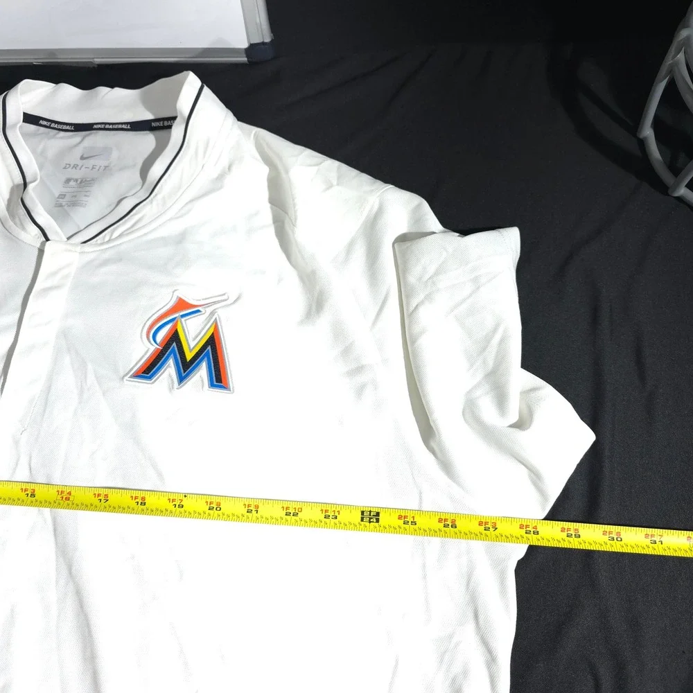 Nike Dri-FIT Miami Marlins Pullover Shirt Men 3XL Black MLB Baseball Performance